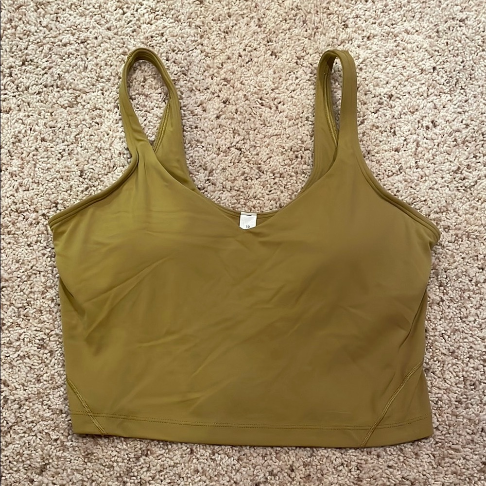lululemon athletica Olive Green Longline Sports Bra